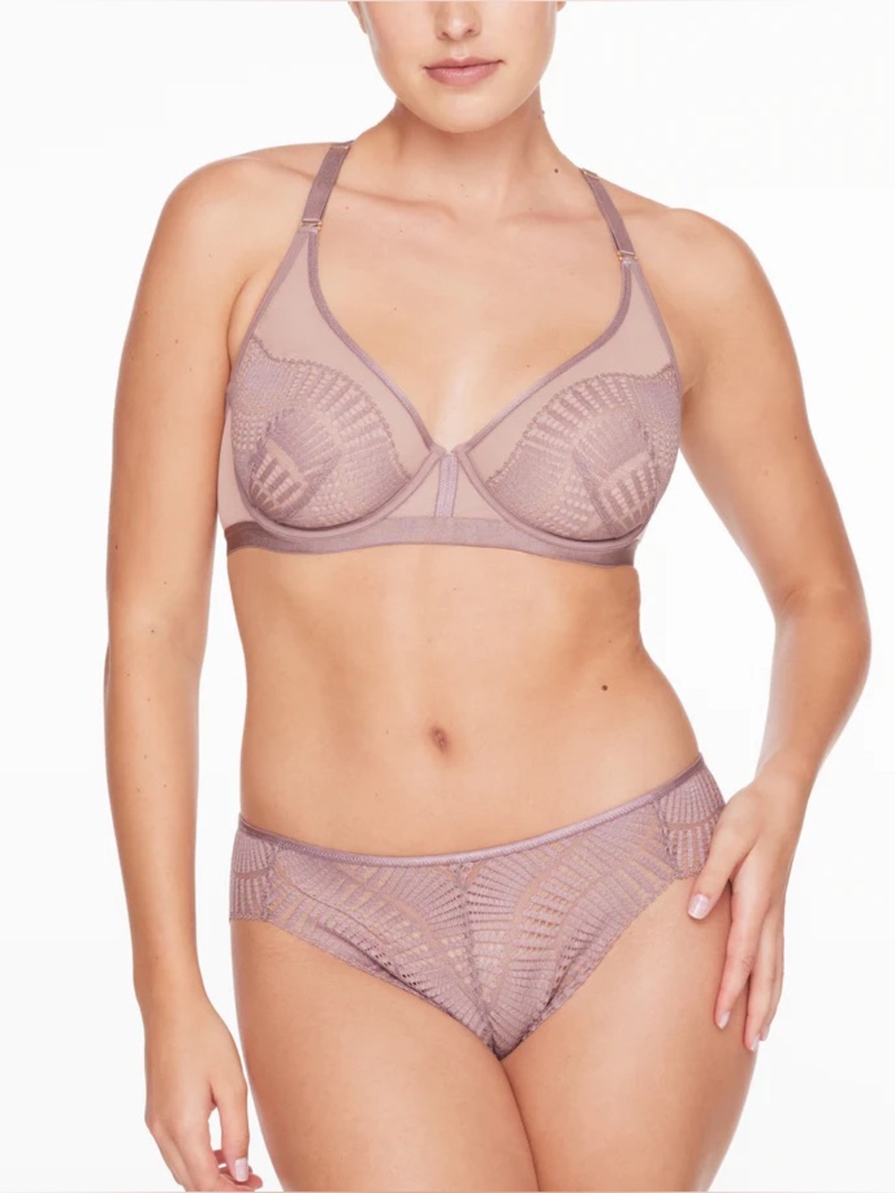 ThirdLove Unlined Racerback Lace Underwire Bra Size 40C